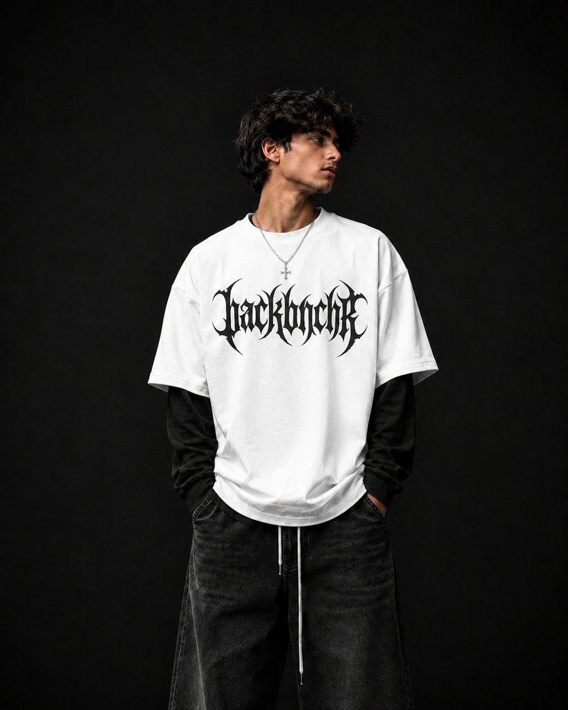 White T-shirt with Sleeves
